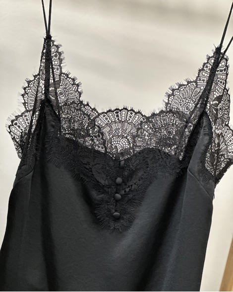 Tílko dámské Pinko Teano Top Satin černé